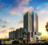 金業(yè)國際大廈正在緊張施工中，預(yù)計(jì)明年五月交工