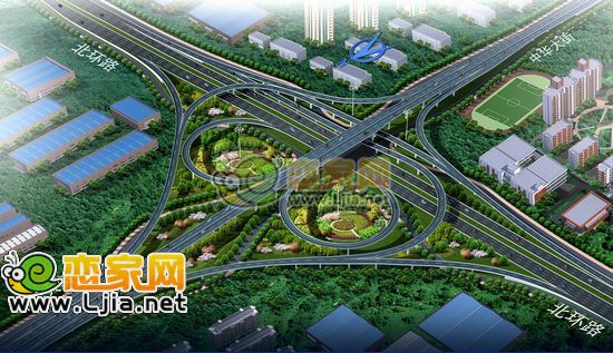 北环立交桥建成效果图