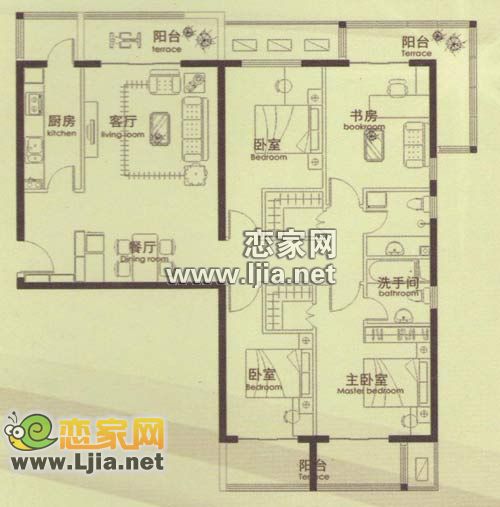 金世纪新城168㎡户型图