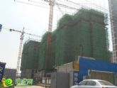 新興大街祥云閣緊張施工中，目前已經(jīng)出地面10層