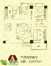 博卡評房：東方新天地119.07㎡三居戶型點評