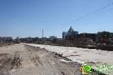 柳林國粹嘉苑工地道路建設(shè)中 西區(qū)打樁機已進駐