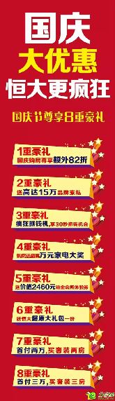 恒大名都 國慶鉅惠【82折購房+送家私】僅剩48小時