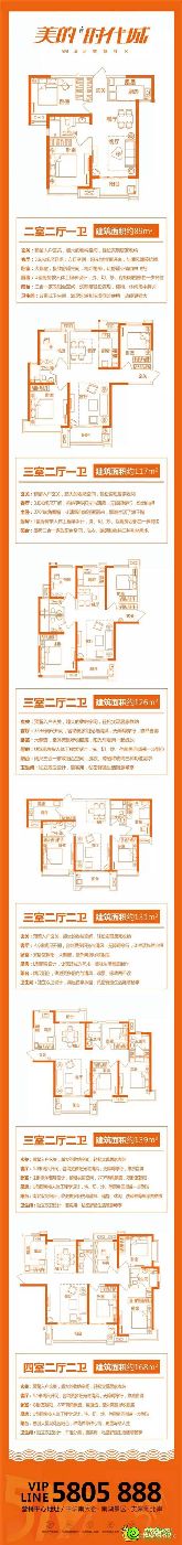 美的時(shí)代城88-160㎡精品戶型展示