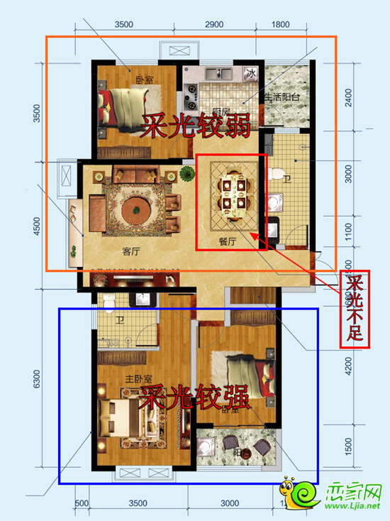 【貓眼看戶型第十五期】北湖十六峯135㎡解析