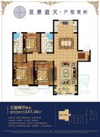 三室兩廳兩衛(wèi) 147.26㎡ 西戶