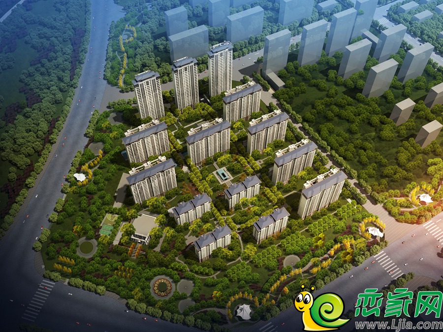 夢(mèng)湖孔雀城鳥(niǎo)瞰圖