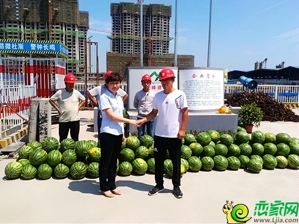 榮科地產(chǎn)營銷總監(jiān)閆總與項目工程代表親切握手