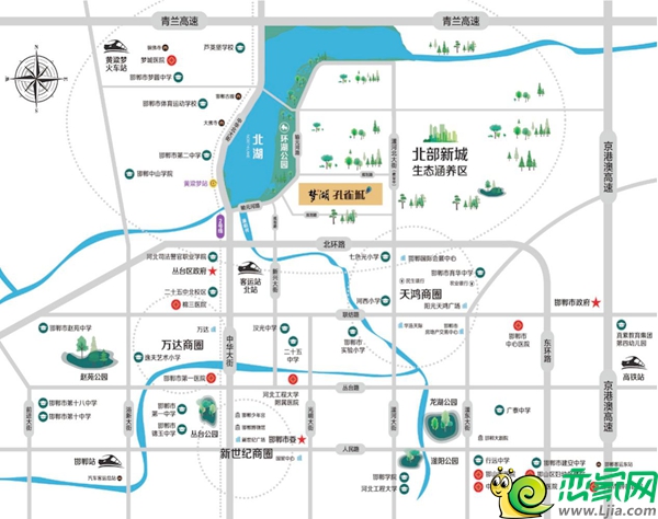 夢湖孔雀城區(qū)位
