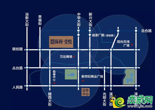 保利堂悅區(qū)位圖