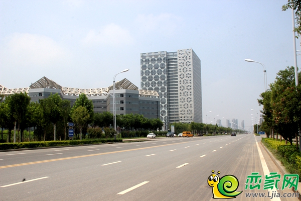 寬闊而又筆直的東區(qū)道路