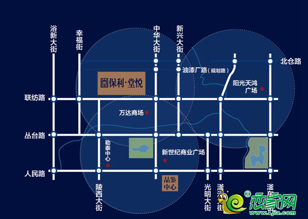 保利·堂悅區(qū)位圖