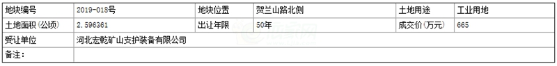 冀南新区出告字[2019]09号土地挂牌出让成交公告