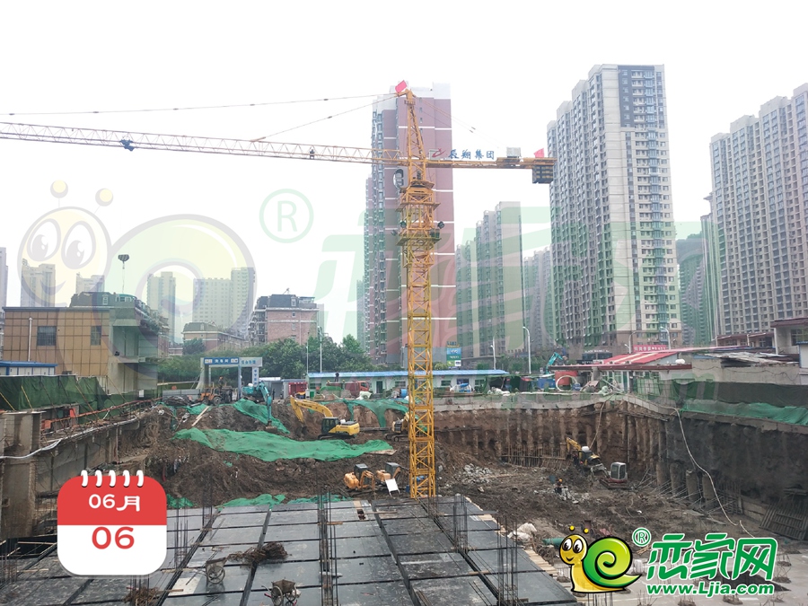 1#土方開挖即將完成，基坑樁顯露