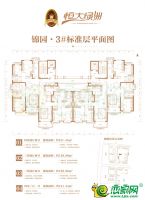 恒大綠洲錦園3#平面圖