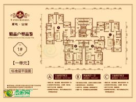 1號樓1單元平面圖