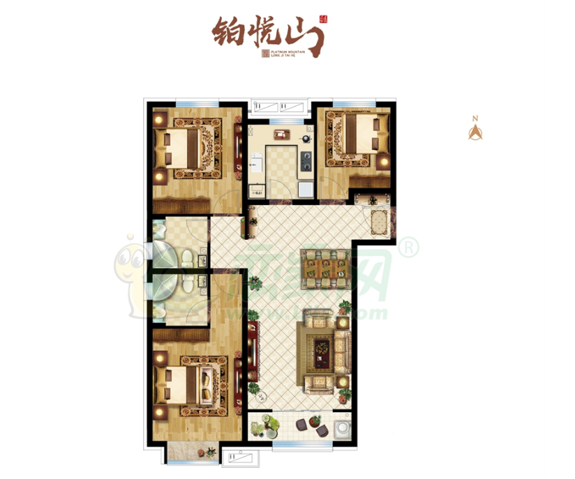 鉑悅山 精品小三居 南北通透 靈活空間