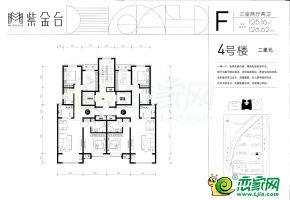 4號(hào)樓2單元平面圖