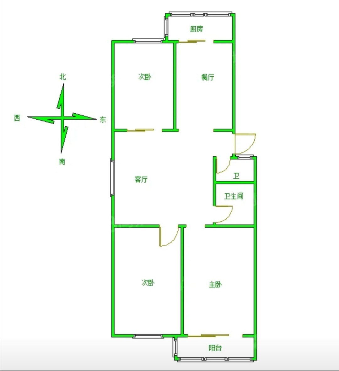 游泳館對面  中煤建安社區(qū)  2002年的房子  三室兩衛(wèi)戶型好
