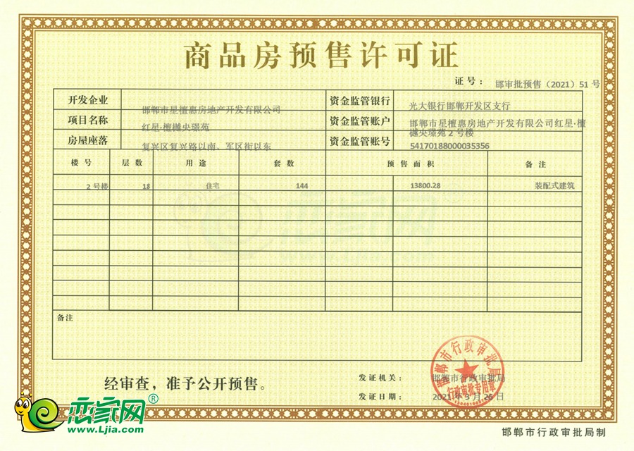 2號(hào)樓預(yù)售證