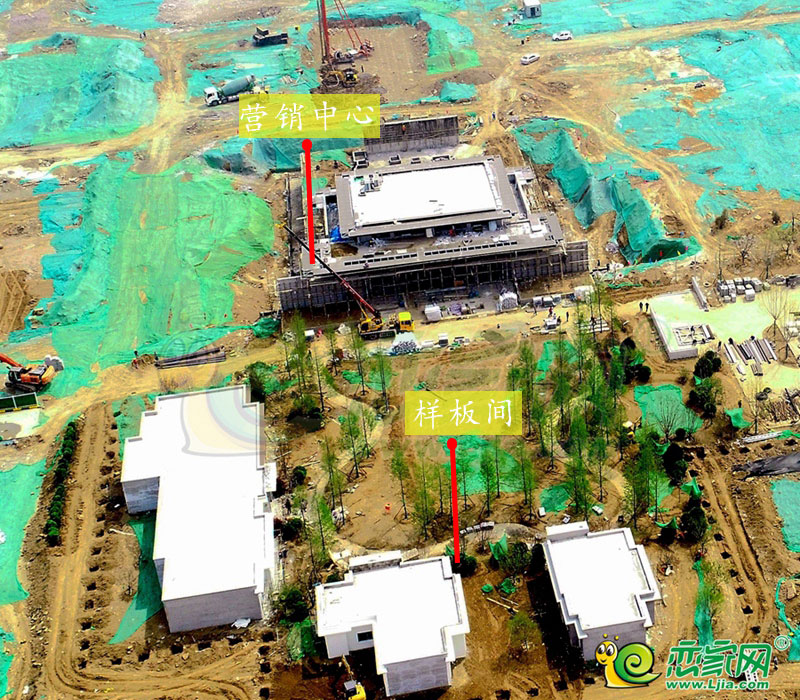 天正·山河·璽院最新航拍圖，營(yíng)銷中心和樣板間已搭建好！