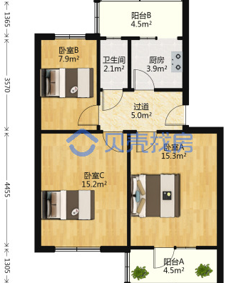 黎明街和23中，三樓次頂，