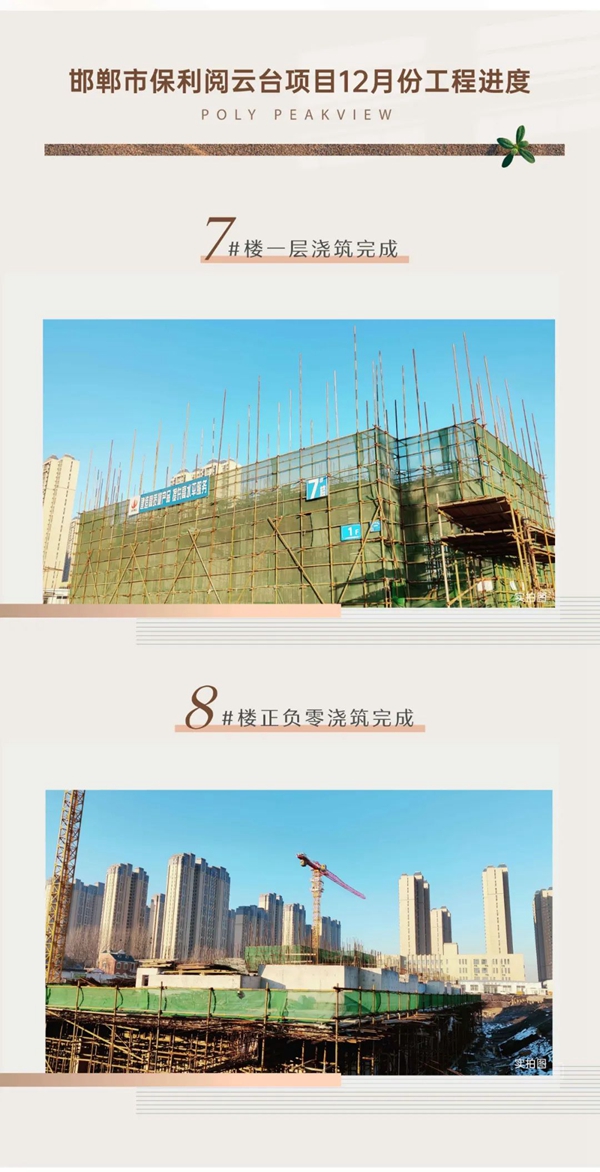 保利家書|邯鄲保利閱云臺12月工程進度為您遞呈