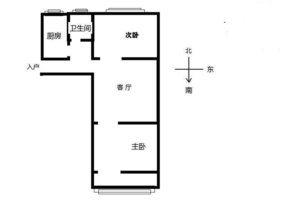 新上，火車站對面，四中家屬院的二層，兩居室