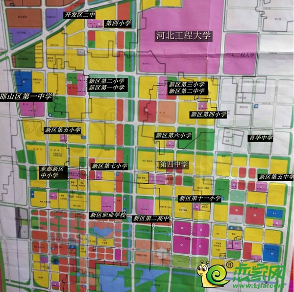 邯郸东区学校规划平面图