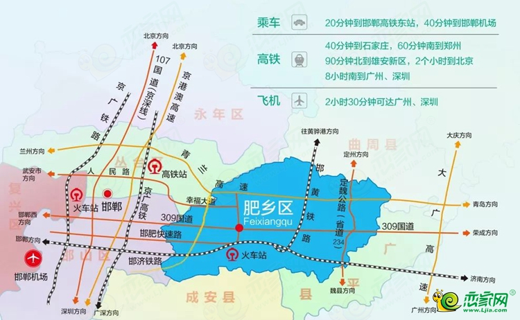 肥鄉(xiāng)區(qū)位圖