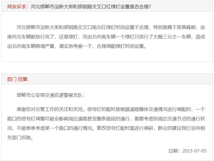 關于浴新大街與邯鋼路口紅綠燈設置不合理的回復.jpg