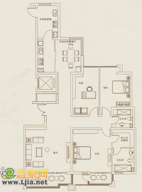 鑫域國(guó)際，老證，三室兩廳兩衛(wèi)，家具齊全。