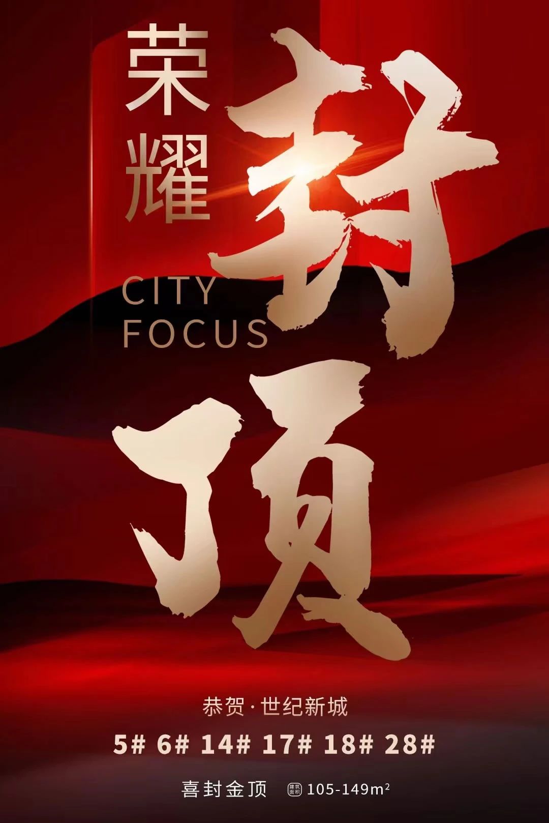 館陶世紀(jì)新城5、6、14、17、18、28#喜封金頂！