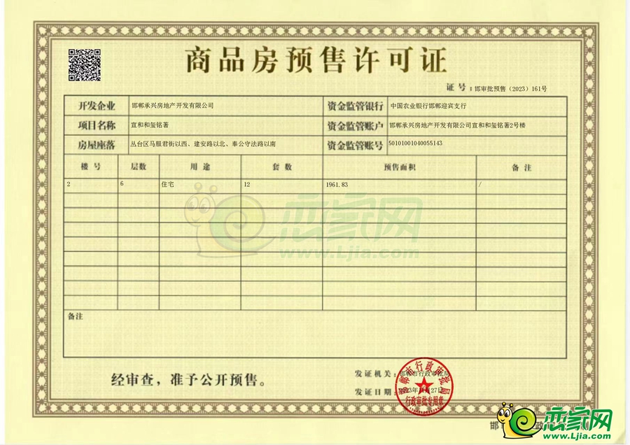 2號(hào)樓預(yù)售證