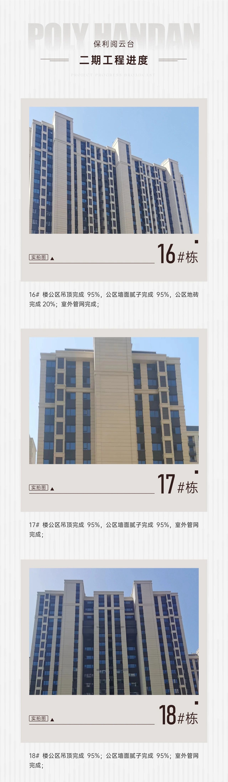 邯鄲保利閱云臺4月工程進度播報來了，請查收！