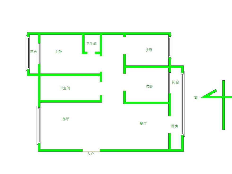 叢臺公園附近電梯洋房，一梯兩戶，10層，三室兩廳兩衛(wèi)