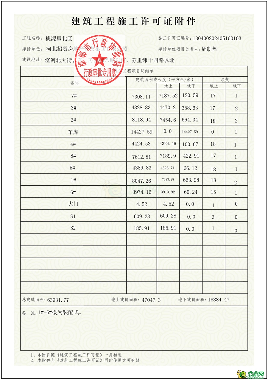 桃源里南區(qū)建設(shè)工程施工許可證附近