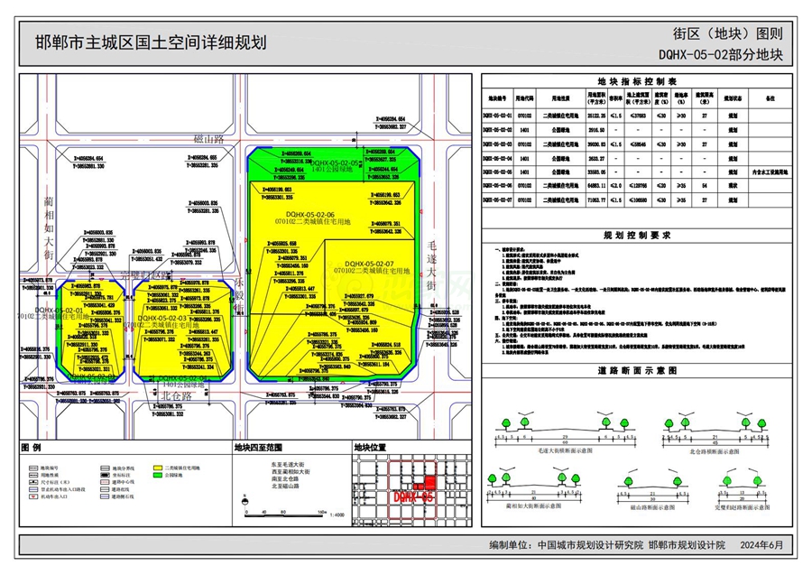《邯鄲市主城區(qū)國土空間詳細規(guī)劃“急用先編”街區(qū)（地塊）圖則》（公示版）