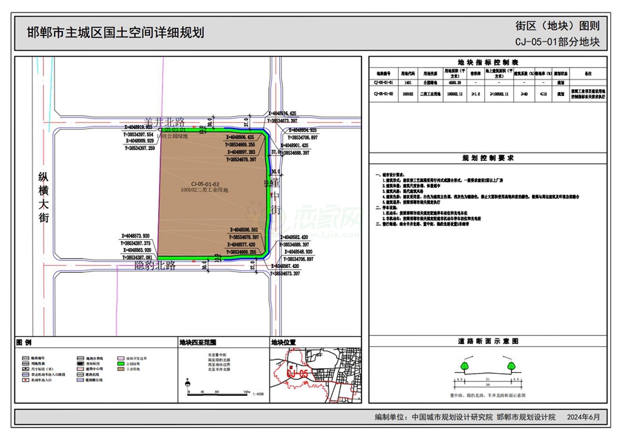 《邯鄲市主城區(qū)國土空間詳細規(guī)劃“急用先編”街區(qū)（地塊）圖則》（公示版）