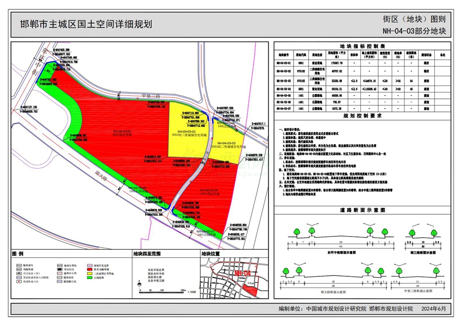 《邯鄲市主城區(qū)國土空間詳細規(guī)劃“急用先編”街區(qū)（地塊）圖則》（公示版）