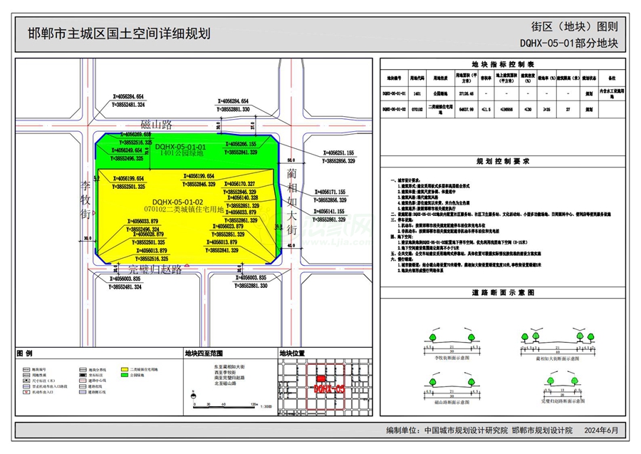 《邯鄲市主城區(qū)國土空間詳細規(guī)劃“急用先編”街區(qū)（地塊）圖則》（公示版）