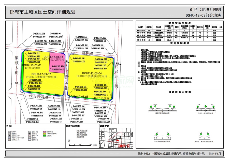 《邯鄲市主城區(qū)國土空間詳細規(guī)劃“急用先編”街區(qū)（地塊）圖則》（公示版）