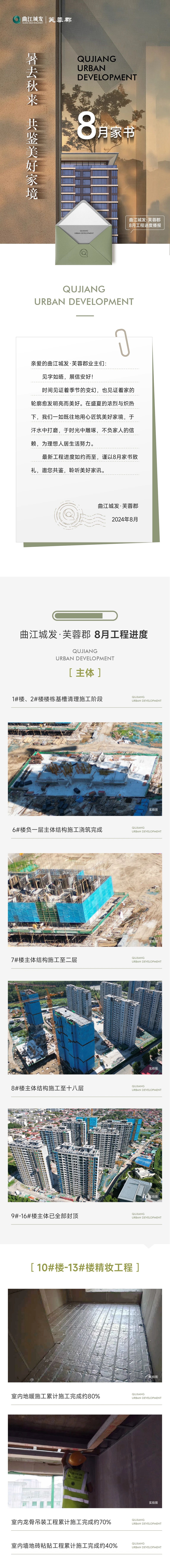 邯鄲曲江城發(fā)芙蓉郡8月工程進(jìn)度播報(bào)來了，請查收！