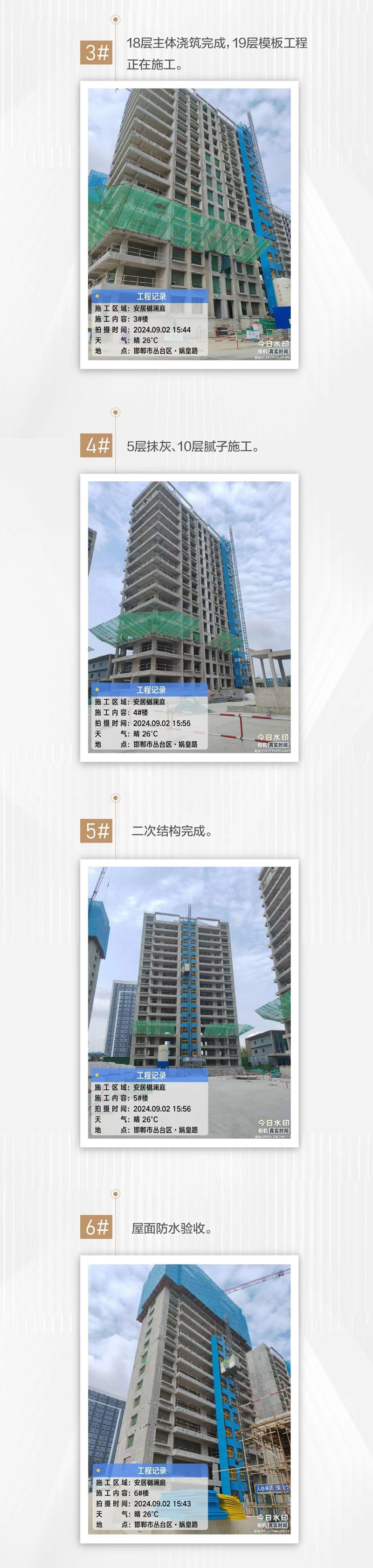 邯鄲安居天賦東湖9月工程進度播報來了，邀您共鑒美好家音！