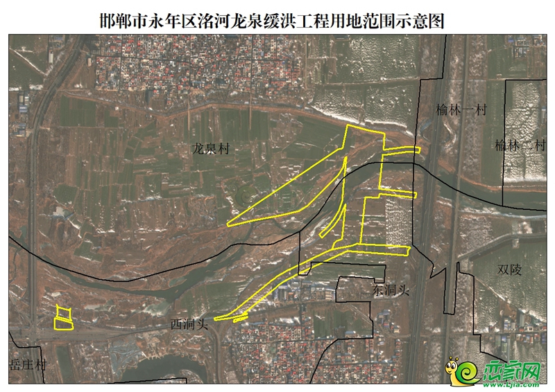 邯鄲市永年區(qū)洺河龍泉緩洪工程用地范圍示意圖