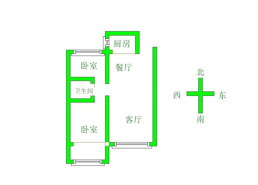 美的滿庭芳兩室兩廳單元房出售