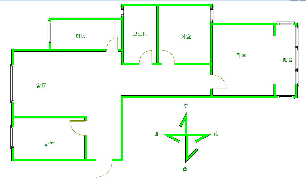 四季花園精裝三居室，家具家電齊全可拎包入住